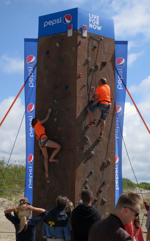 climbing wall for marketing